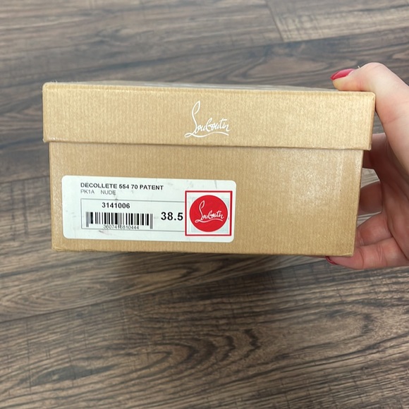 Christian Louboutin Paris Nude Décolleté 554 70 Patent Heel - Picture 10 of 10
